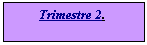 Tekstvak:         Trimestre 2. 


