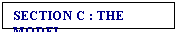 Tekstvak: SECTION C : THE MODEL.